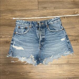 Zara Distressed Denim Women Shorts
